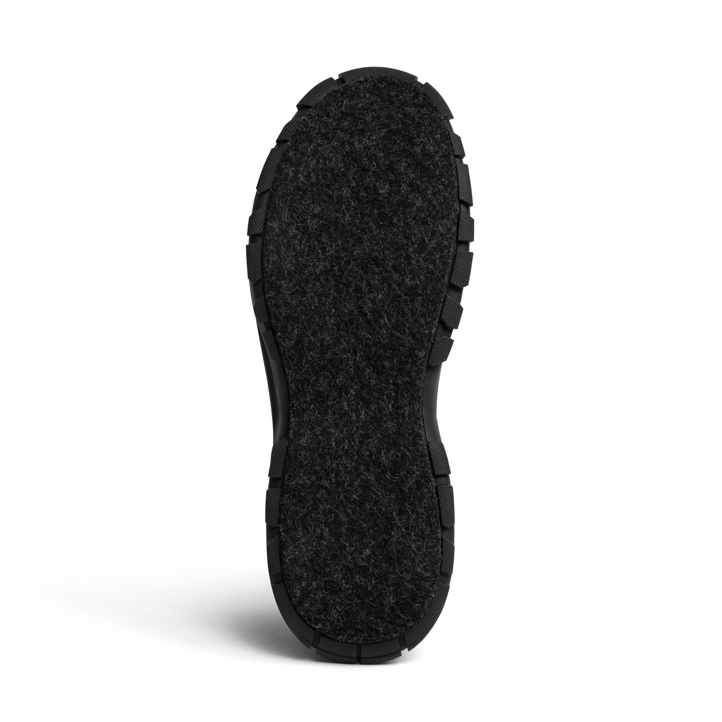 Black shoe sole on a white background