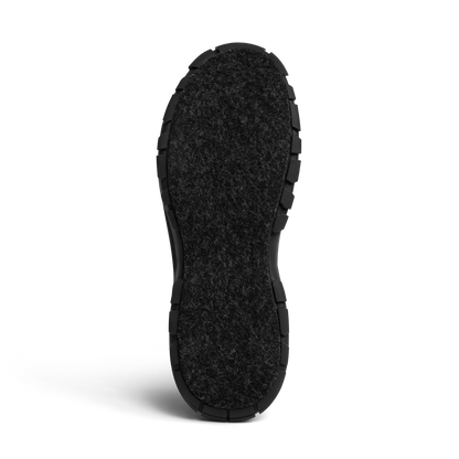 Black shoe sole on a white background