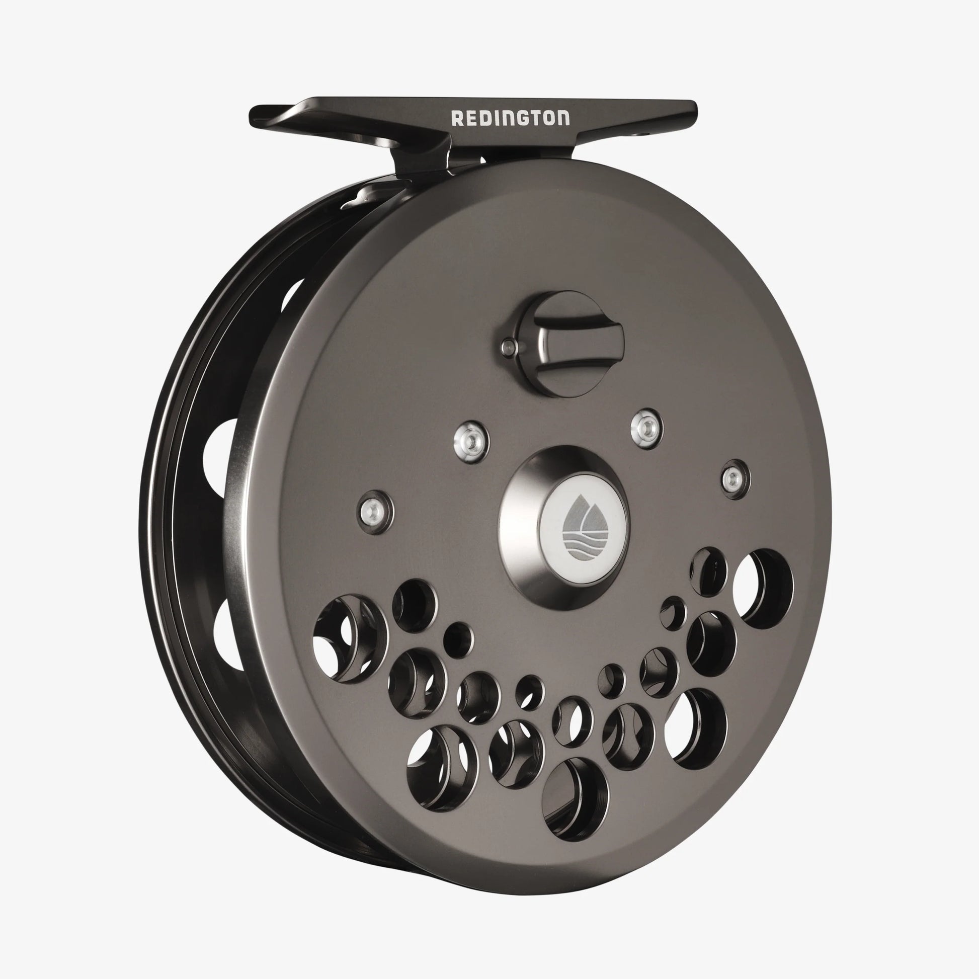 Fishing reel with 'Redington' branding on a white background