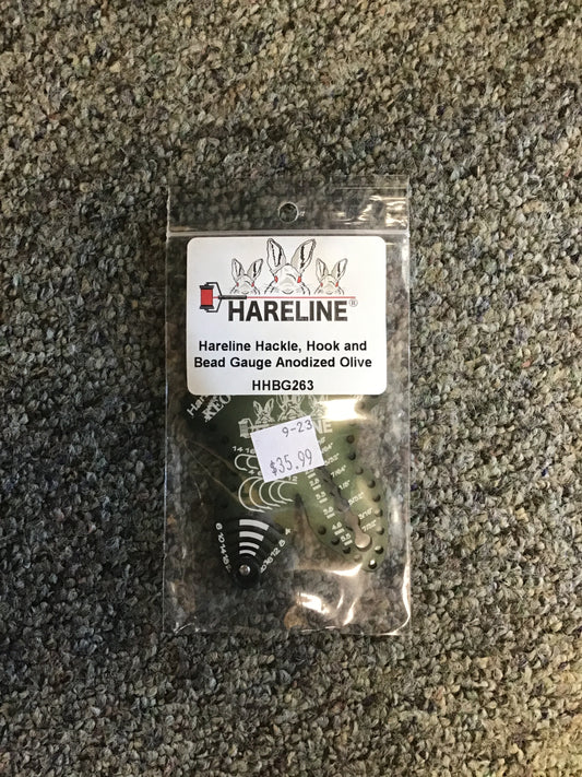 Hareline Hackle, Hook and Bead Gauge