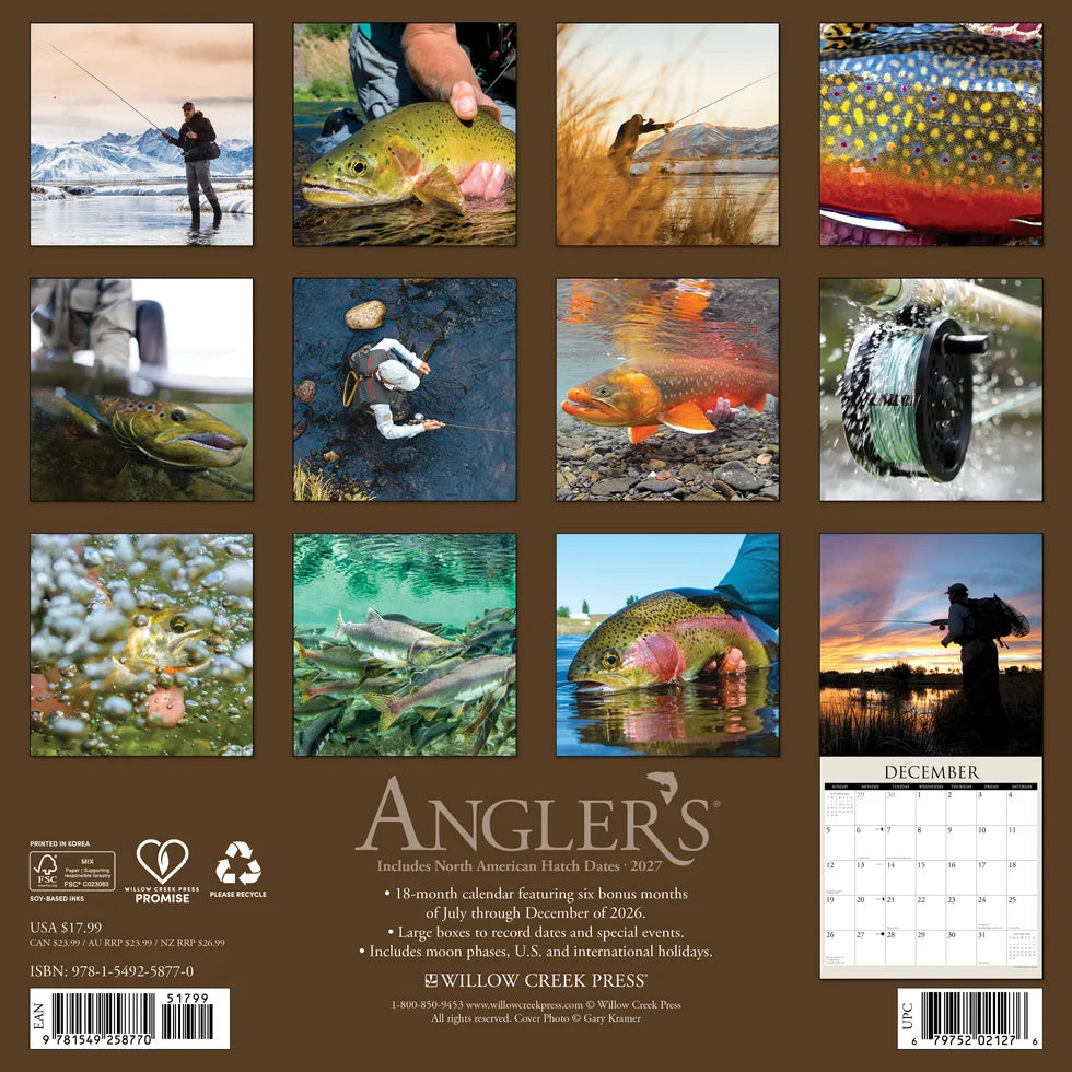 Angler's 2027 12" x 12" Wall Calendar