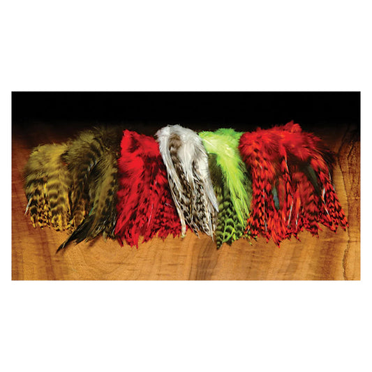 Hareline Strung 4-6” Grizzly Variant Saddle Hackle
