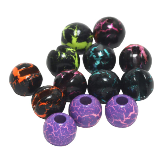 Crackle Slotted Tungsten Beads