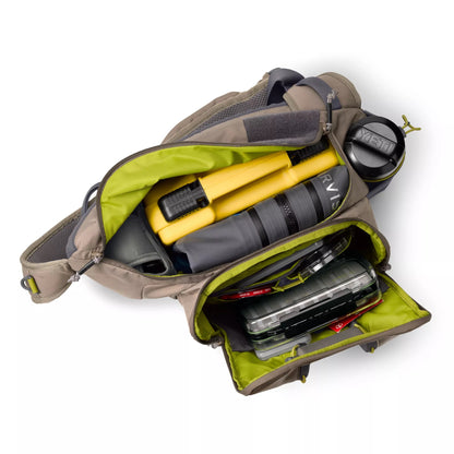 Orvis Fishing Guide Sling Sand Color Open Top View