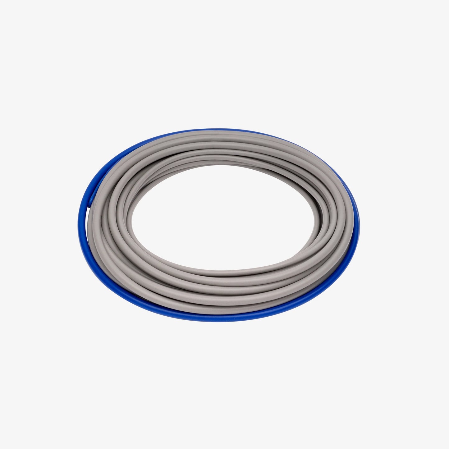 Coiled Skagit Timberline fly line in neutral color on a blue spool.